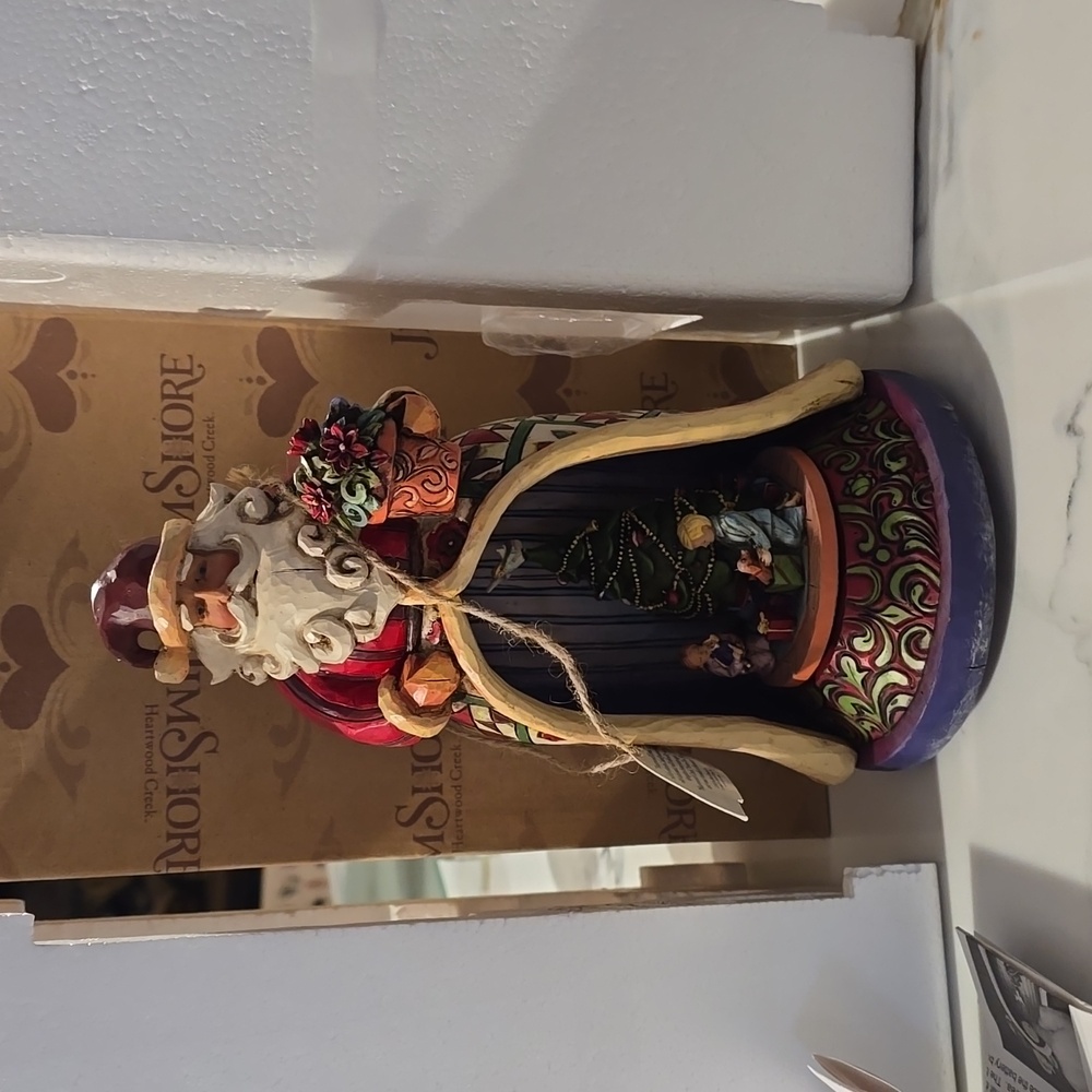 Jim Shore Heartwood Creek musical Santa Christmas Spirit Lives Within figurine